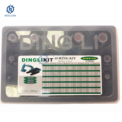 O-ring Dingli λαστιχένιο κιβώτιο επισκευής εξαρτήσεων καθορισμένο για τη σφραγίδα του SK του υλικού υδραυλικού εκσκαφέα