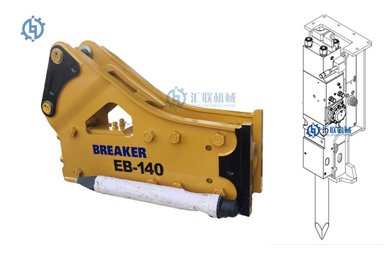 EB140 τοπ δευτερεύουσα τύπων σύνδεση SB81 εκσκαφέων σφυριών 25t διακοπτών βράχου υδραυλική