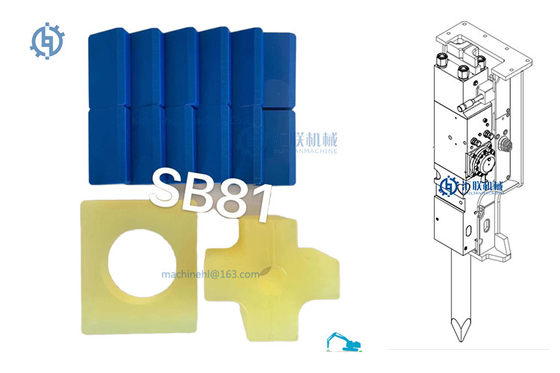 NBR SB81 υδραυλικό κίτρινο μπλε κόκκινο μαξιλαριών σφυριών υγρότερο